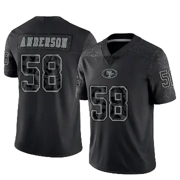 ＃58 Men's Evan Anderson Black Limited San Francisco 49ers Reflective Jersey