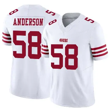 ＃58 Men's Evan Anderson White Limited San Francisco 49ers Vapor F.U.S.E. Jersey