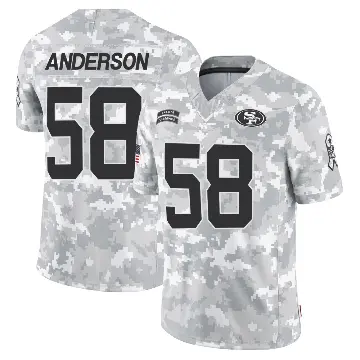 ＃58 Youth Evan Anderson Arctic Camo Limited San Francisco 49ers 2024 Salute to Service Jersey