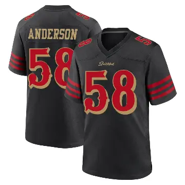 ＃58 Youth Evan Anderson Black Game San Francisco 49ers 2025 Rivalries Collection Jersey