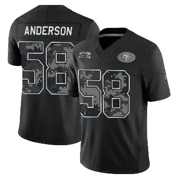＃58 Youth Evan Anderson Black Limited San Francisco 49ers 2026 Salute to Service Stitched Jersey