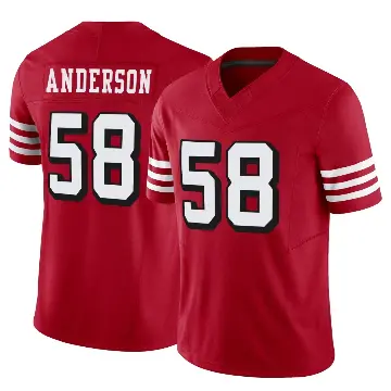 ＃58 Youth Evan Anderson Scarlet Limited San Francisco 49ers Alternate Vapor F.U.S.E. Jersey